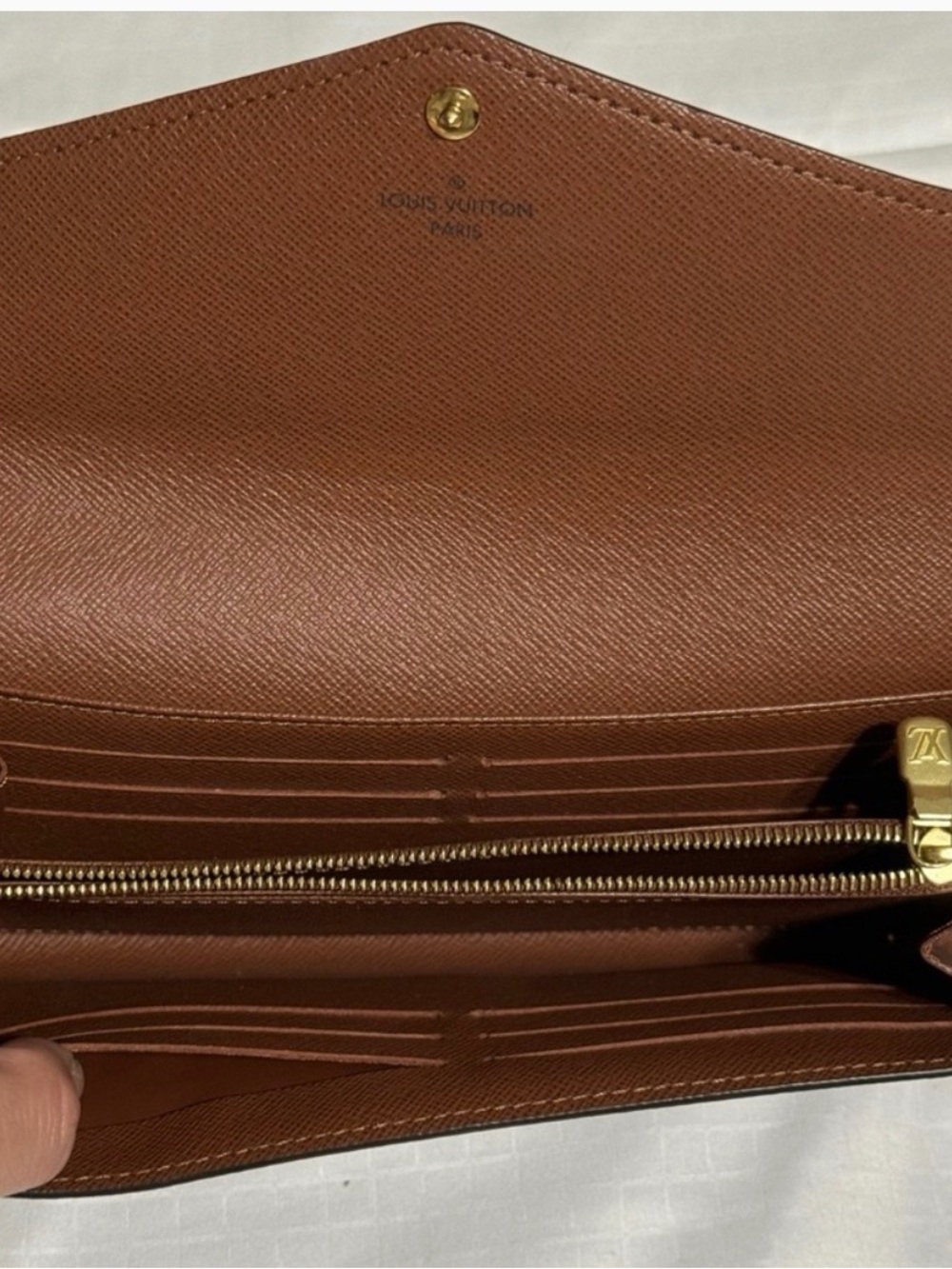 Louis Vuitton Monogram Canvas Envelope Wallet in Brown and Gold - Picture 5 of 15